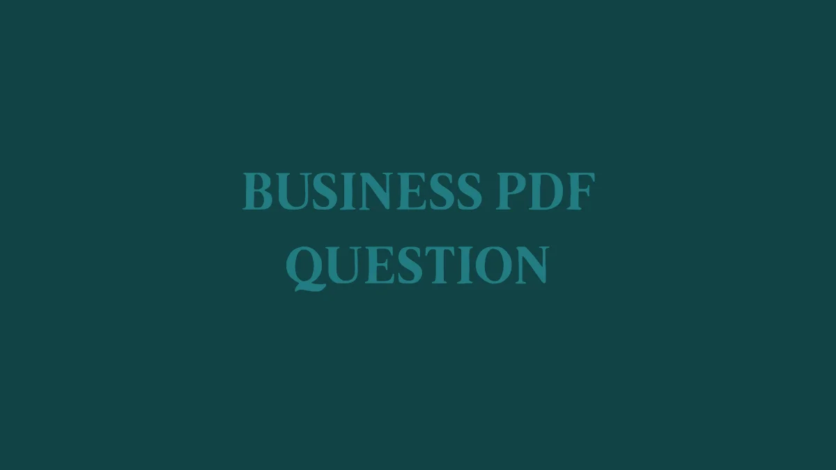 What Goes Into a Business PDF